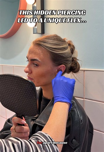 Our client had a hidden piercing that made her ear stack unique!✨ Her lower spaced conch made room for a double… If you’ve got the anatomy we would definitely reccomend this! Sometimes your incorrectly placed piercings can be a positive! Our client had only ever had titanium ball style jewellery in her piercings so this revamp was a long time coming!😍 We styled her stack with our best selling healed pieces that are available on our online store and our best selling piercing standard studs that 