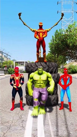 Venom Betrayed Spider-Man... Hulk Came to the Rescue! 😱💚🕷️ | GTA 5 Marvel #shorts