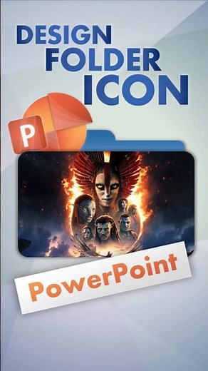 How to design creative icon image for folder in PowerPoint #powerpoint