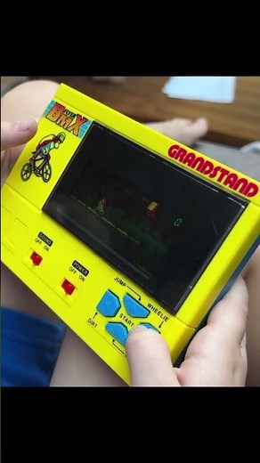 MAC 77 - Grandstand BMX Flyer Retro 1983 Computer Handheld LCD Game Fired Up Played First Time! 🕹🎮🚲