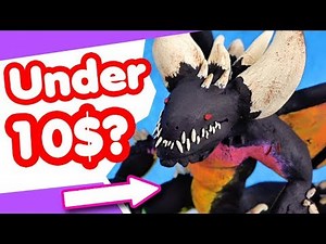 UNDER 10$ SCULPTURE CHALLENGE! Monster Hunter World Nergigante Dragon DIY Polymer Clay Tutorial