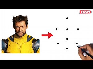 Wolverine Drawing from Dots | How to Draw Wolverine | Deadpool & Wolverine