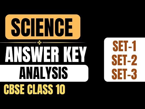 🔥 Science Answer key Cbse Class 10
