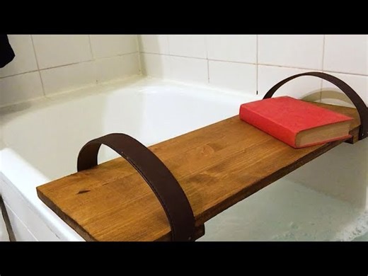 How to make a bathtub caddy tray