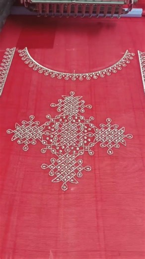 👌🏻 Trending & Latest kolam design On my Computer embroidery #computerembroidery #blousedesigns