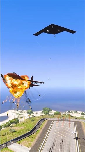 B21 Bomber Target Lock on Fighter Jets in Mid-Air Dogfight in gta5 ep593 #shorts #short