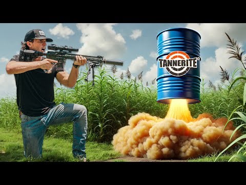 Launching a barrel with increasing amounts of tannerite