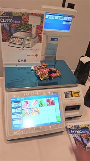 CAS CL7200 Touchscreen Label Printing Scale