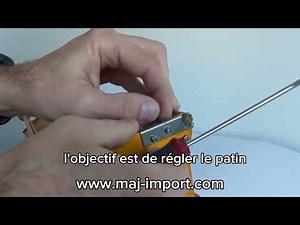 réglage des patins des boîtes de finition