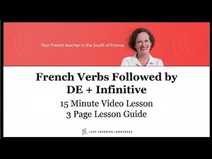 French Verbs Followed by DE + Infinitive