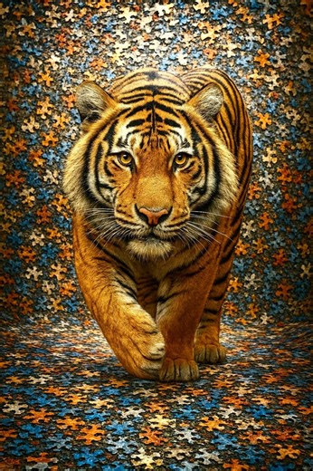 Ultra Impossible Tiger Puzzle Hyper-realistic Bengal Tiger in Infinity Jigsaw World | Extreme Difficulty 1014-piece Puzzle - Etsy UK