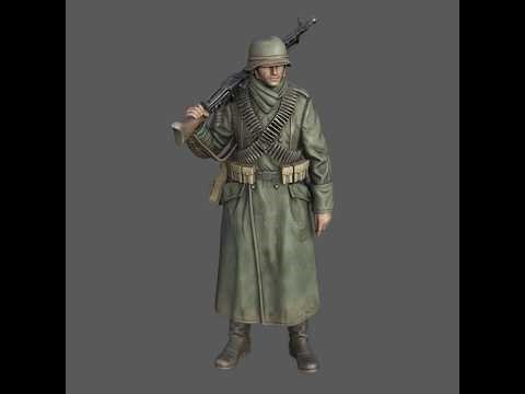 🎮 GAME-READY WWII MG42 Gunner 3D Model - OPTIMIZED FOR UNITY & UNREAL! 🎮