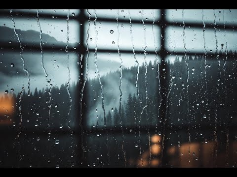 Relaxing Rain on Window Pane | Constant Pouring Rain Loop | 8 Hour Deep Sleep Ambience