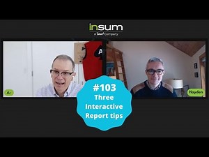 APEX Instant Tips #103: Three Interactive Report tips.