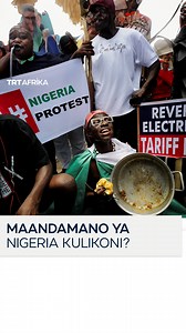 Raia wa Nigeria wamekuwa wakiandamana katika miji kadhaa nchini kote kuhusu gharama ya maisha, lakini Tinubu analaani ghasia mbaya na uporaji unaoambatana na maandamano hayo. | TRT Afrika Swahili