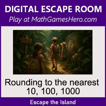 Rounding to the nearest 10, 100, 1000 | Digital Math Escape Room Game