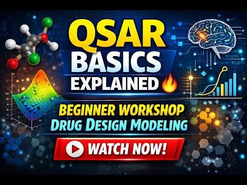 “ML-QSAR Basics Explained 🔥 | Complete Beginner Workshop on Drug Design Modeling”