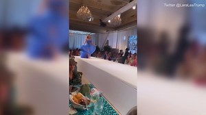 Lara Trump walks the runway at pet adoption fashion show