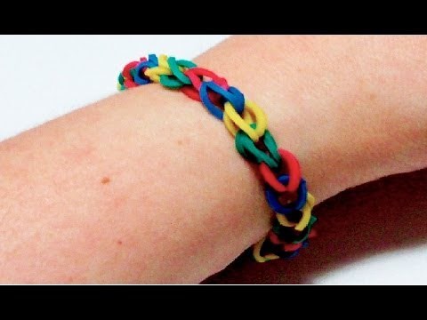 How to make a rubber band bracelet in just 5 minutes!! without the rainbow loom! Fun an