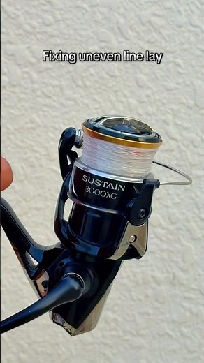 How to fix uneven line lay on fishing reel🎣 #fishingtips #tipsntricks #tips #fishinglife #fishing