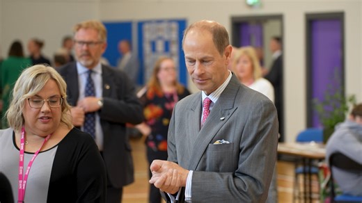 His Royal Highness The Duke of Edinburgh visited South Eastern Regional College (SERC) Lisburn Campus on Monday (23 June 2025), where he met students doing their Duke of Edinburgh’s Award (DofE). His Royal Highness chatted to students as they demonstrated activities that they have engaged in for their Volunteering and Skills sections, including learning circus skills and creating a board games club. The students, who are based on SERC Campuses in Downpatrick, Lisburn and Newtownards, have also v