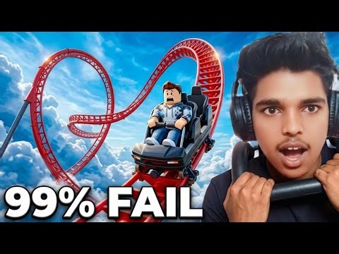 Highest Roller Coaster Roblox Gameplay 😱 | First Time Riding! 🎢🔥