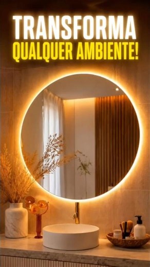 O Segredo para um Banheiro de Luxo: Espelho com LED que Muda Tudo!