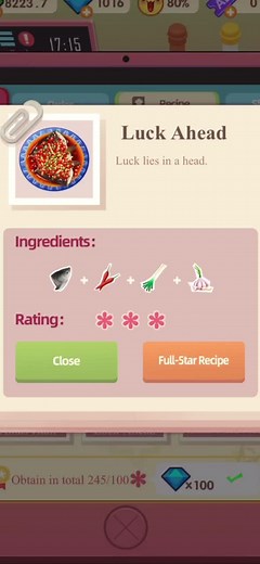 Luck A Head Cooking Papa Cookstar#cookingpapa #shareresepi #gameseru