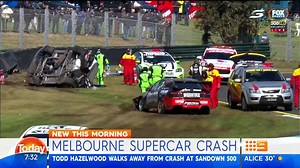 At 260km/h it didn't look like it would end well, but one of the biggest crashes in V8 history has left no one seriously harmed. #9News | http://9News.com.au | 9 News