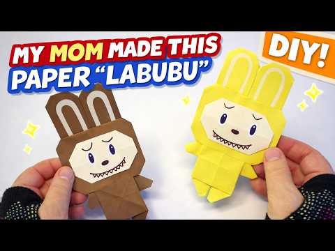 I Made PAPER LABUBU Dolls & They're CREEPY CUTE 🐰✂️ | Paper Craft Tutorial