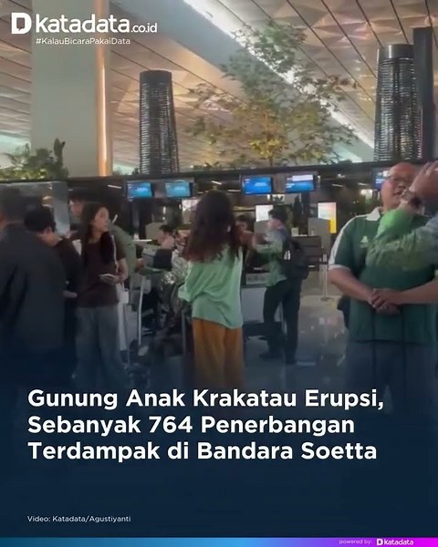 Gunung Anak Krakatau Erupsi, Sebanyak 764 Penerbangan Terdampak di Bandara Soetta