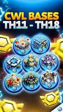 NEW BEST CWL & WAR BASE LINKS for TH11–TH18