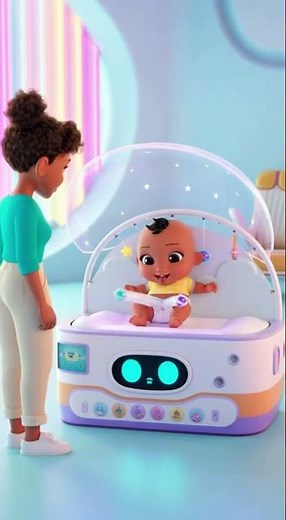 Funny Baby Diaper Machine 😂 Future Kids TVSmart machine changes baby diaper 😂 Funny cartoon