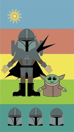 The Mandalorian and Grogu Vector Character Design