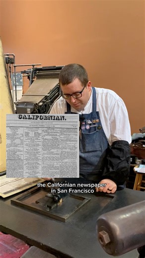 On March 15, 1848, the Californian newspaper in San Francisco published a small little article at the bottom of its second page that gold had been recently found at Sutter’s sawmill. A transcription reads: “GOLD MINE FOUND — In the newly made raceway of the Saw Mill recently erected by Captain Sutter, on the American Fork, gold has been found in considerable quantities. One person brought thirty dollars worth to New Helvetia, gathered there in a short time. California, no doubt, is rich in miner