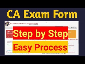 How To Fill ICAI Exam Form Online || Step by Step CA exam form || Easy Process of CA Exam Form ||