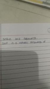 Define land Resources. land is a natural resources of... | Filo