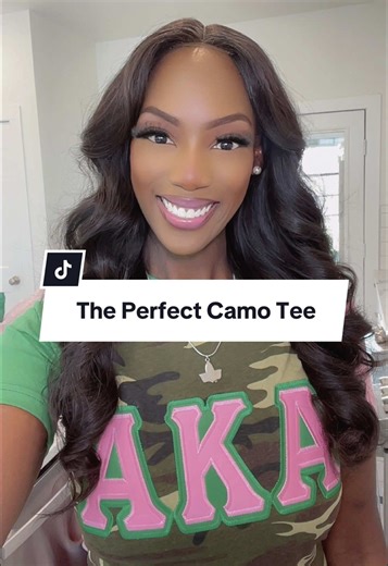This Pretty Camo Tee shirt is from the @thekingmcnealcollection and I’m wearing a size Small! I would definitely recommend sizing up in this women’s non unisex cotton tee shirts if you want a more comfortable fit. The shirt is soo cute and will look amazing at any event! What are your thoughts about this Camo AKA Tee shirt Sorors & Friends? Love it or Not really your style ? 💕 comment below I’d love to hear from you ⬇️ —————————— #alphakappaalpha #blacktiktok #ootdfashion #ivystorehouse oh yes!