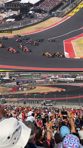 Turn one from the grandstands 🤩 #F1 #Formula1 #USGP | F1