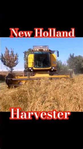 New Holland harvester combine in action. #agriculture #harvest #newholland