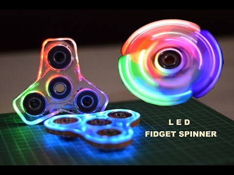 How to make an LED Fidget Spinner - Homemade glowing fidget spinner