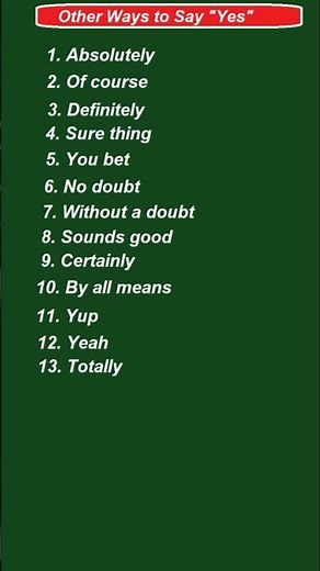 How to Say "Yes" in Different Ways || Speaking English Learning
