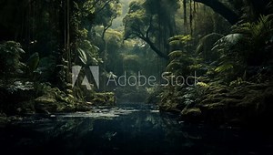 deep tropical jungles. nature background with jungle. seamless looping overlay 4k virtual video animation background