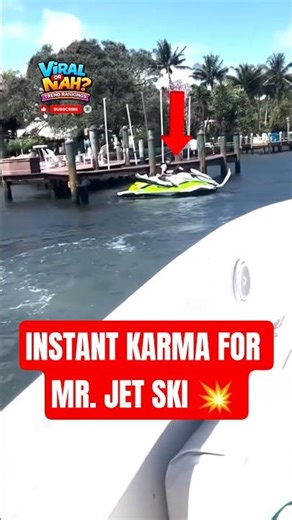 Jet Ski Prank Goes Wrong 🤪 Instant Karma Crash caught in camera. #shorts #viral