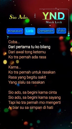 Sio Ado || Mnukmar #liriklagu #lagutimurterpopuler