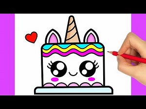 COMMENT DESSINER UN GÂTEAU D'ANNIVERSAIRE KAWAII