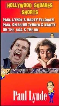 Paul Lynde and Marty Feldman! Paul on being tender. And Marty on The USA