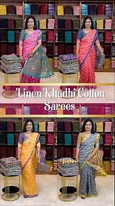 Summer special launch Linen Khadhi cotton sarees | Booking: 9443143352 | www.dsrsarees.com