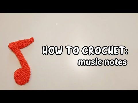 Crochet tutorial no sew music note | amigurumi pattern | 1 hour crochet project