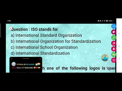 ISO stands for :- || Full form of ISO